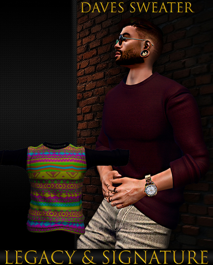 -EPIC-  mens Daves sweater Cinco de mio Legacy & Sig unpack me