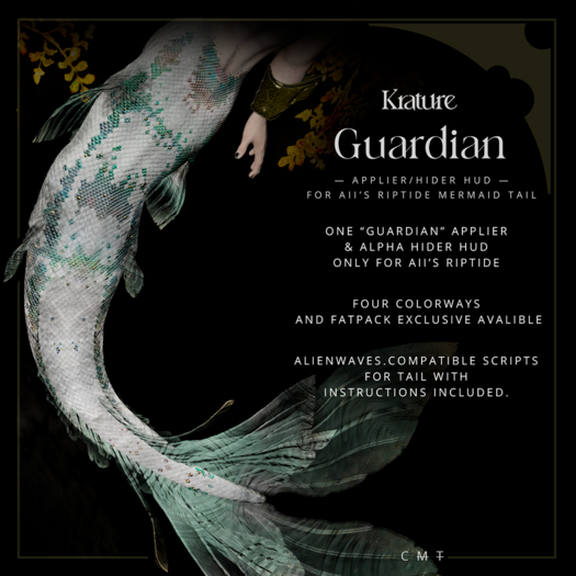 ((Krature)) - Guardian - Mermaid Tail Riptide Applier HUD - Opal