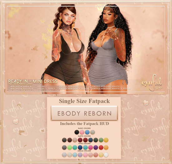 Cynful Ready In - Mini Dress - eBody Reborn (Single Size Fatpack)