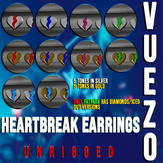 [Vuezo] Heartbreak Earrings (no diamonds)