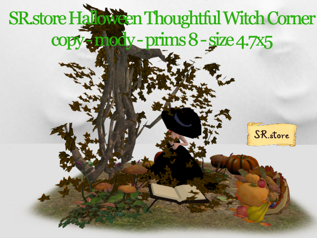 SR.store Halloween Thoughtful Witch Corner