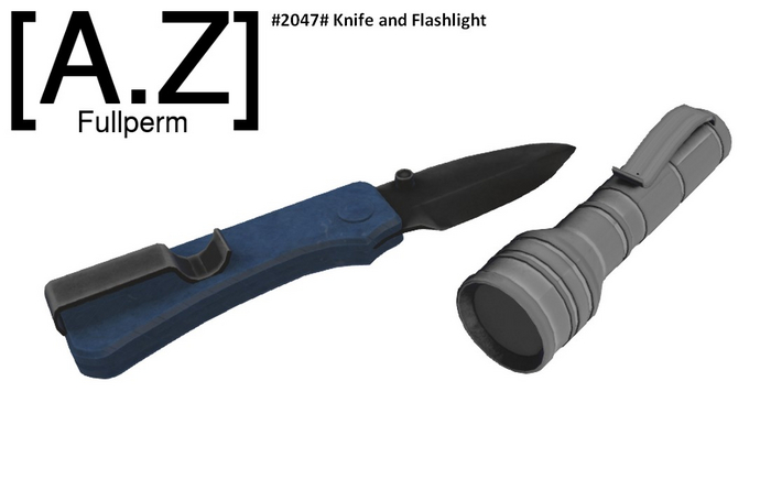 #2047# Knife and Flashlight #