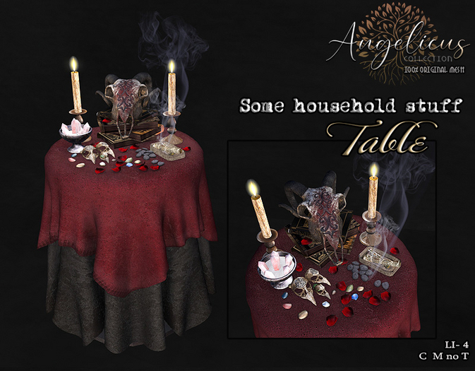 .AngelicUs. Some household stuff table