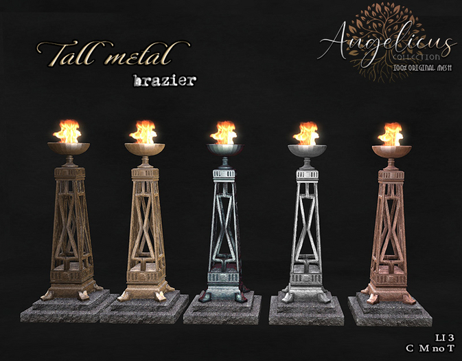 .AngelicUs. Tall metal braziers
