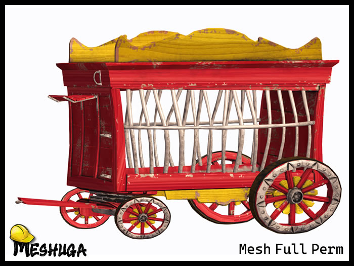Meshuga Horror Circus - Exhibit Cage Wagon FULL PERM MESH 
