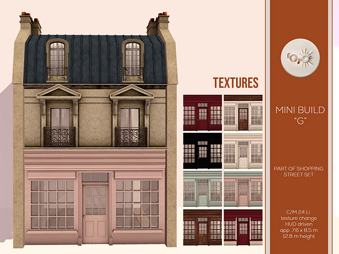 *** rojo *** Mon Cheri Shopping Street Build G 24 Li w HUD