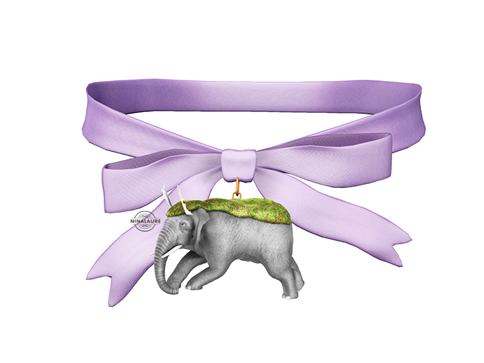 Tentacio PsychoByts | Ribbon necklace | Lila