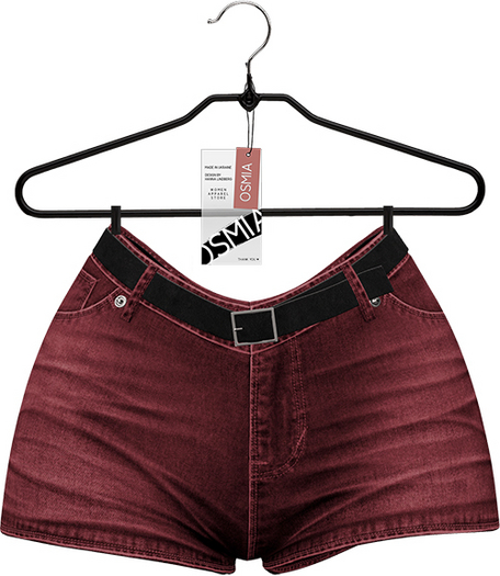 OSMIA - Stella.Denim Shorts - Wine