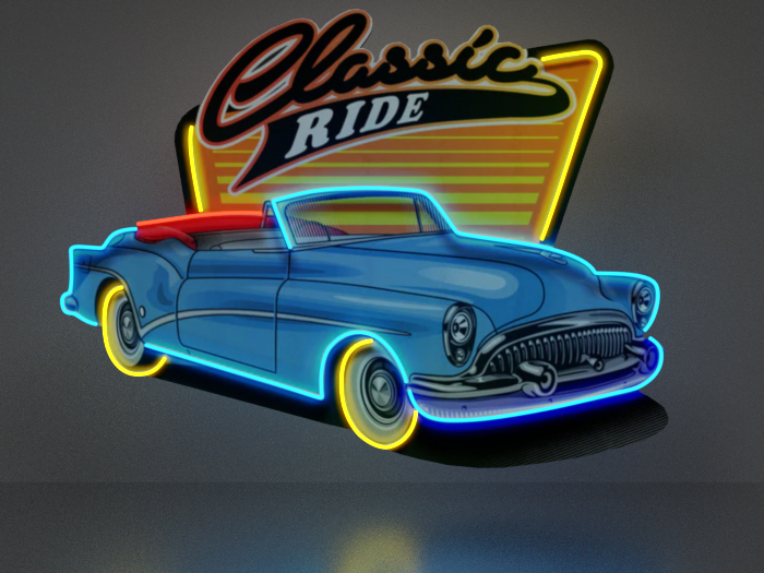 Car 24 Neon picture Full Permission