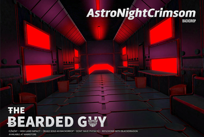 Astro Night Crimsom Backdrop - The Bearded Guy