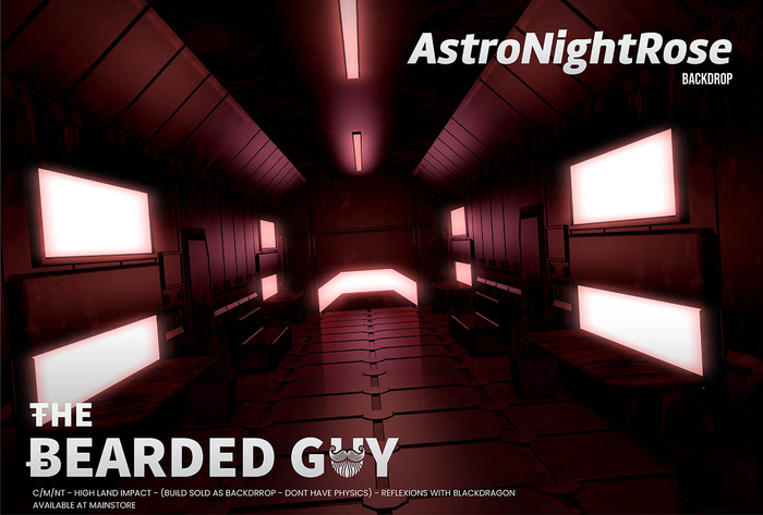 Astro Night Rose Backdrop - The Bearded Guy