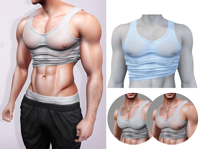 Mossu - Ryder Tank Top - Light Blue