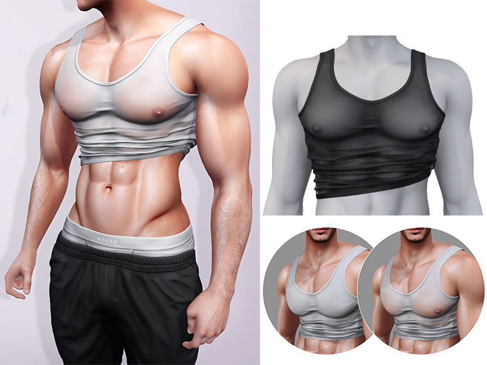 Mossu - Ryder Tank Top - Charcoal 