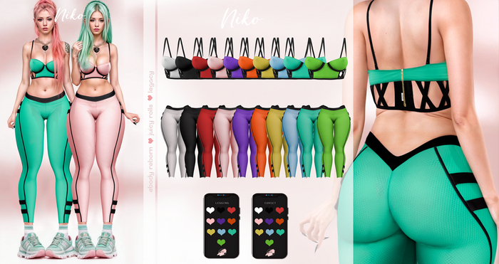 Niko* Ally Leggins Aqua  (unpacker)