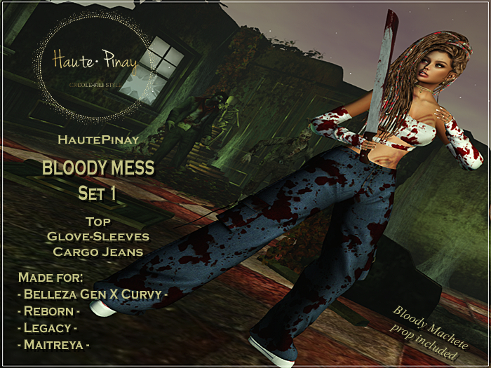 HALLOW'S EVE 2024 - BLOODY MESS SET 1 - TOP & JEANS
