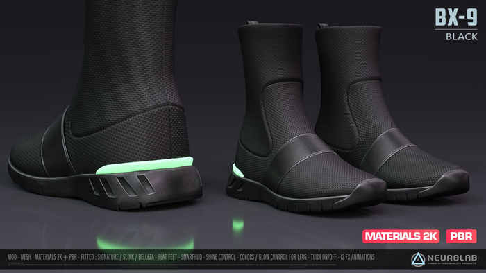 BX-9 ELECTRO (BLACK + PBR) (FITTED MEN) [Neurolab Inc.]