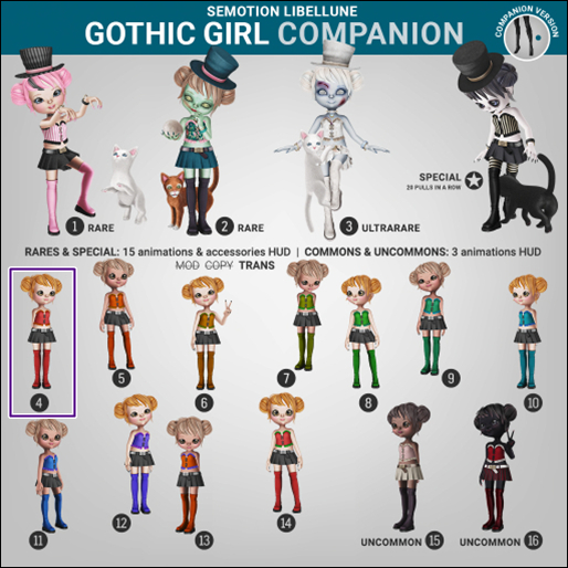 SEmotion Libellune Gothic Girl Companion COMMON 04