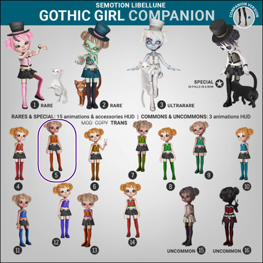 SEmotion Libellune Gothic Girl Companion COMMON 05