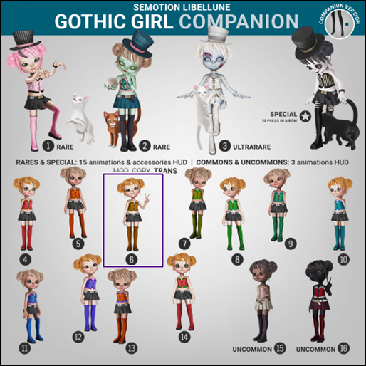 SEmotion Libellune Gothic Girl Companion COMMON 06
