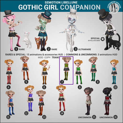 SEmotion Libellune Gothic Girl Companion COMMON 07