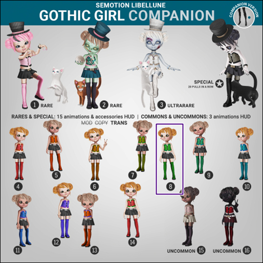 SEmotion Libellune Gothic Girl Companion COMMON 08