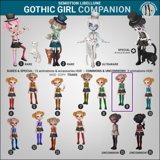 SEmotion Libellune Gothic Girl Companion COMMON 09