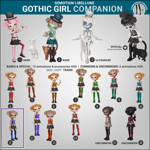 SEmotion Libellune Gothic Girl Companion COMMON 11