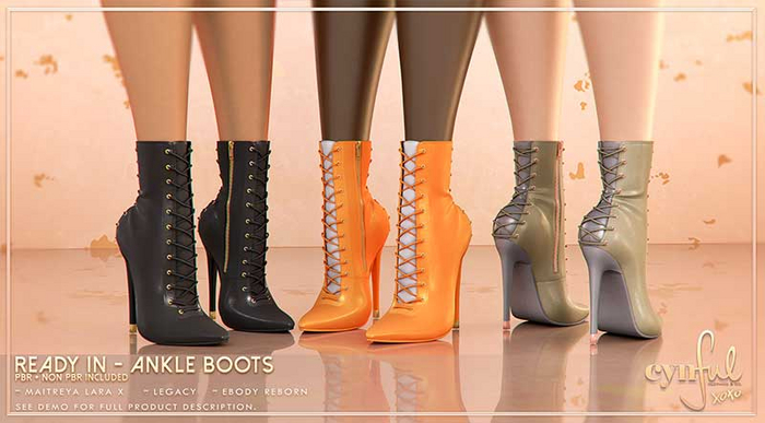 Cynful Ready In - Ankle Boots - All Sizes Fatpack