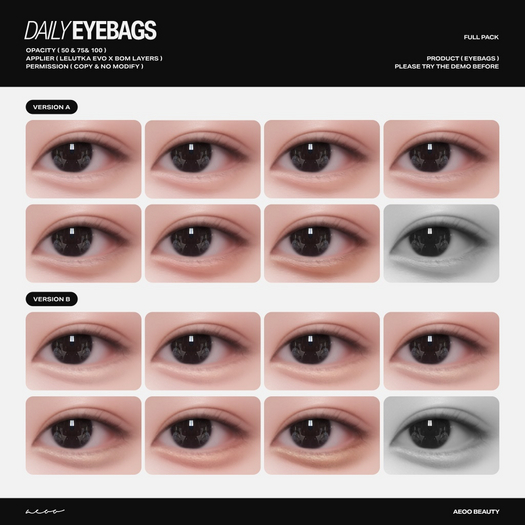 "aeoo" daily eyebags - fatpack