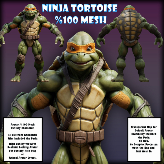 MADEINUK - Ninja Tortoise - Mesh Avatar