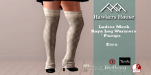 (HH* Ladies Mesh Raya Leg Warmers Ecru