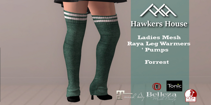 (HH* Ladies Mesh Raya Leg Warmers Forest