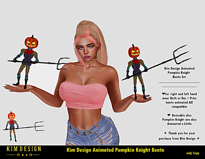 Kim Design Animated Pumpkin Knight Bento Set