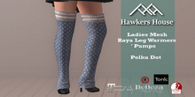 (HH* Ladies Mesh Raya Leg Warmers Polka Dot