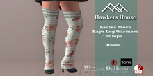(HH* Ladies Mesh Raya Leg Warmers Rose