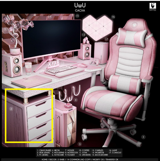 2. BAMSE : UwU - Desk RARE
