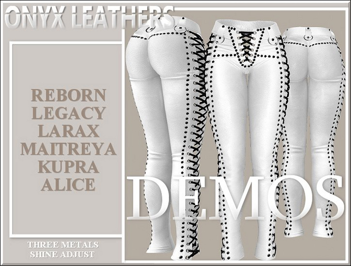 Demos for  White Leather Rocker Pants v4