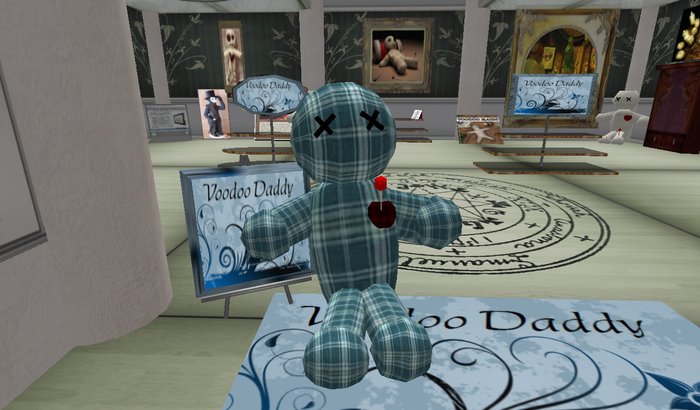 Blue Plaid Voodoo Doll