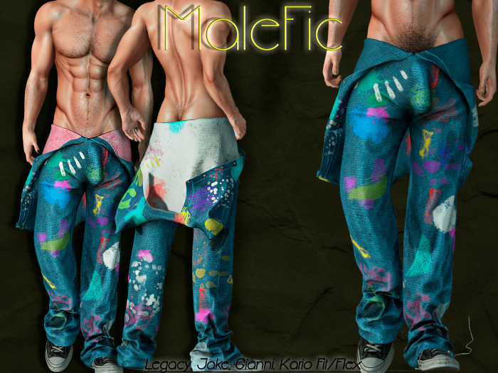!!MaleFic Picasso Romper- Painted Blue