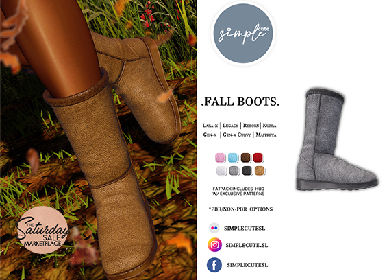 [simpleCUTE] Fall Boots- Grey  /ADD ME//