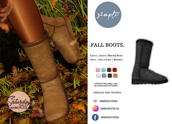 [simpleCUTE] Fall Boots- Black  /ADD ME//