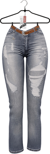 OSMIA - Bella.Mom Jeans - Light Gray