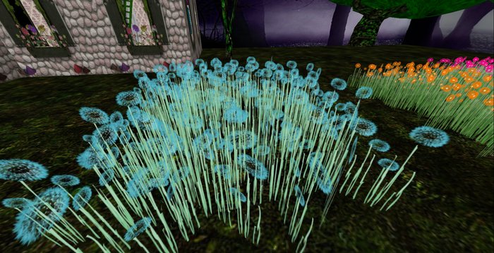 ALMOST FREE! WHIMSY 1 PRIM AQUA DANDY DREAM FLOWERS-COPYMOD
