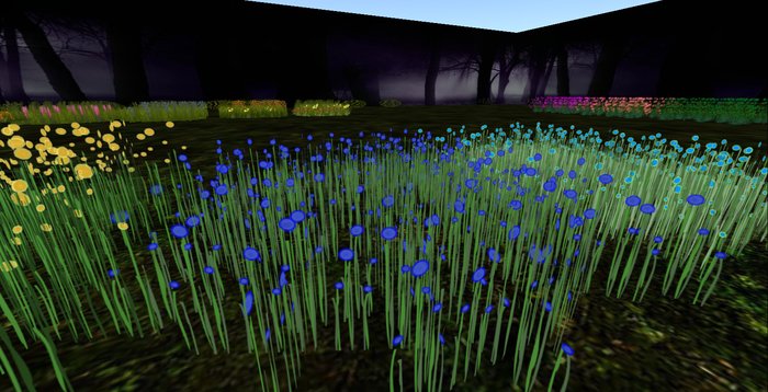 ALMOST FREE! WHIMSY 1 PRIM BLUE BUTTON DREAM FLOWERS-COPYMOD