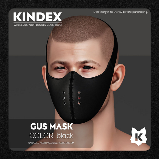 .KindeX. 24J20 Gus Mask - black