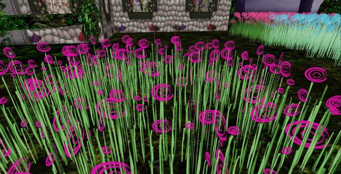ALMOST FREE! WHIMSY 1 PRIM FUSCIA MOON DREAM FLOWERS-COPYMOD