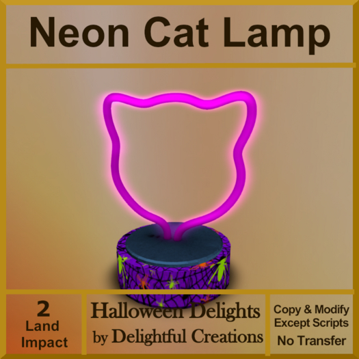 Neon Lamp Cat