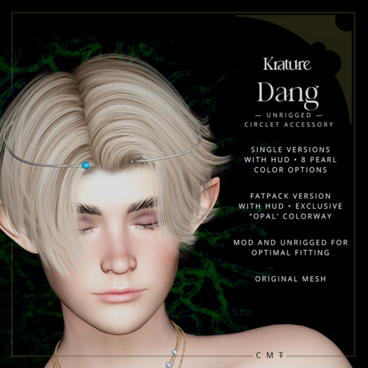 ((Krature)) - Dang Circlet - Unrigged Accessory - Silver