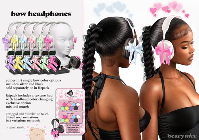 beary.// bow headphones - fatpack 