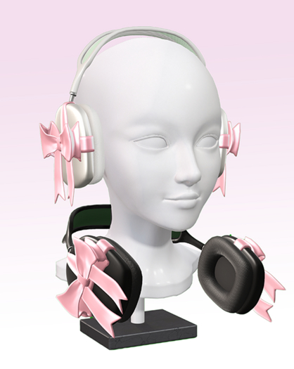 beary.// bow headphones - l.pink